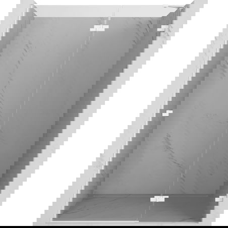 Mexen Lunar dušo durys, dešinės, 130 cm, skaidrios, baltos - 834-130-000-20-00-P