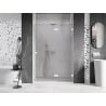 Mexen Lunar dešinės pusės atveriamos dušo durys 140 cm, skaidrios, baltos - 834-140-000-20-00-P