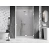 Mexen Lunar dešinės pusės atveriamos dušo durys 140 cm, skaidrios, baltos - 834-140-000-20-00-P