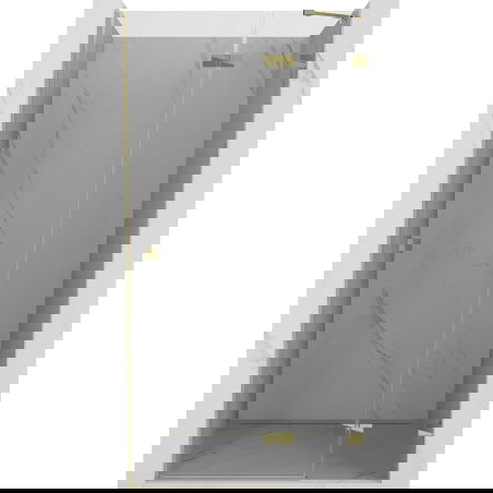 Mexen Lunar dešinės pusės dušo durys, 105 cm, skaidrios, auksinės - 834-105-000-50-00-P