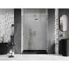Mexen Lunar dešrainio durys dešinės 135 cm, skaidrios, auksinės - 834-135-000-50-00-P