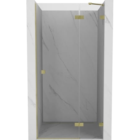 Mexen Lunar dešinės pusės dušo durys 75 cm, skaidrios, aukso spalvos matinės - 834-075-000-55-00-P