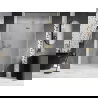 Mexen Lunar dešinės pusės sulankstomos dušo durys 135 cm, skaidrios, šlifuotas auksas - 834-135-000-55-00-P