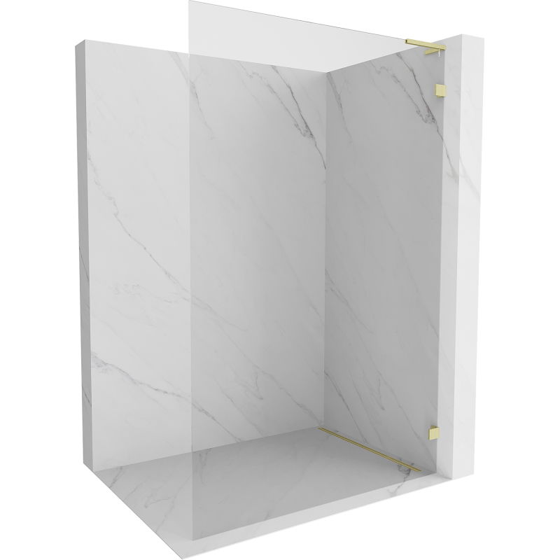 Mexen Lunar L dušo siena Walk-in dešinė 110 x 200 cm, skaidri 8 mm, auksinė šlifuota - 830L-110-000-55-00-P