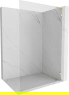 Mexen Lunar L dušo siena Walk-in dešinė 110 x 200 cm, skaidri 8 mm, auksinė šlifuota - 830L-110-000-55-00-P