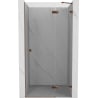 Mexen Lunar prausimosi durys dešinės atsidarymo 120 cm, permatomos, rožinis auksas - 834-120-000-60-00-P