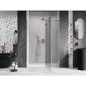 Mexen Lunar vonios durys, pakreipiamos, dešinės 130 cm, skaidrios, rožinis auksas - 834-130-000-60-00-P