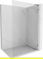 Mexen Lunar L dušo pertvara Walk-in dešinė 100 x 200 cm, skaidri 8 mm, rožinis auksas - 830L-100-000-60-00-P