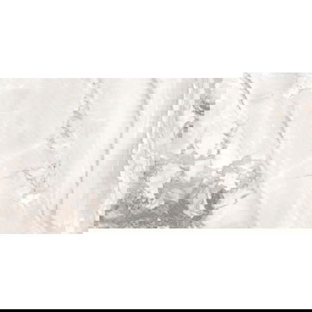 Mexen Limos White blizgantis keraminis akmuo rektyfikuotas G1, grindų ir sienų plytelė 120 x 60 cm, blizgus - TL127-120-060-03