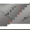Mexen Lunar dešinės pusės dušo durys, 130 cm, skaidrios, šlifuotas varis - 834-130-000-65-00-P