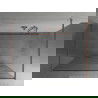 Mexen Kioto laisvai stovinti dušo siena 100 x 200 cm, balta banga 8 mm, rožinis auksas - 800-100-002-60-97