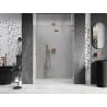 Mexen Lunar dešinės pusės dušo durys, 130 cm, skaidrios, šlifuotas varis - 834-130-000-65-00-P