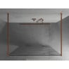 Mexen Kioto pastatoma dušo sienelė 110 x 200 cm, Skaidrus/Baltas raštas 8 mm, Rožinio aukso - 800-110-002-60-97