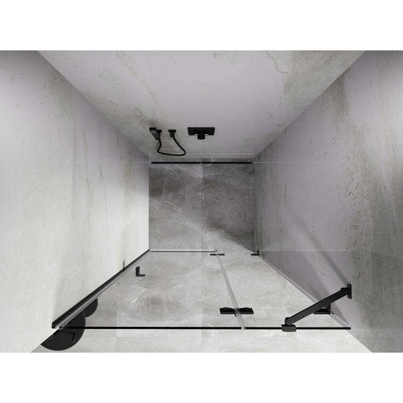 Mexen Lunar dušo durys atveriamos dešinės 70 cm, skaidrios, gun gray šlifuotas - 834-070-000-66-00-P