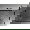 Mexen Kioto pastatoma dušo sienelė 100 x 200 cm, Skaidrus/Baltas raštas 8 mm, Juoda - 800-100-002-70-97