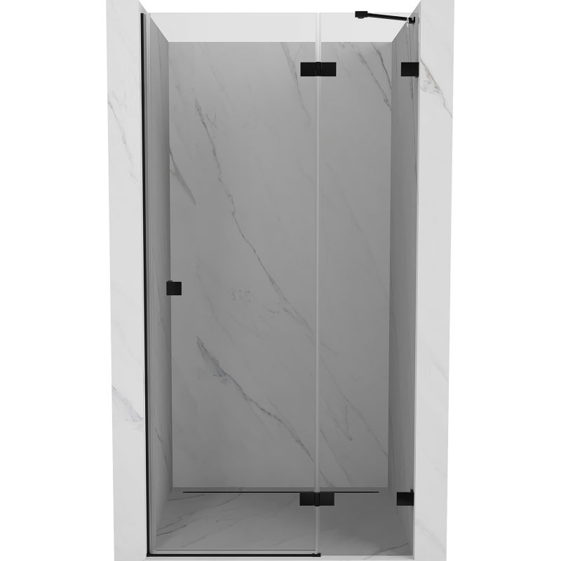 Mexen Lunar dušo durys, atveriamos dešinės 90 cm, skaidrios, juodos - 834-090-000-70-00-P
