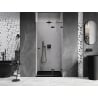 Mexen Lunar dešinės pusės dušo durys, 100 cm, skaidrios, juodos - 834-100-000-70-00-P