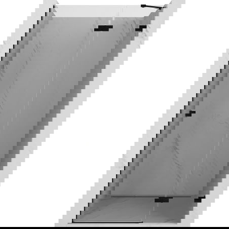 Mexen Lunar dešinės pusės dušo durys, atidaromos, 115 cm, skaidrios, juodos - 834-115-000-70-00-P
