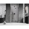 Mexen Lunar atidaromos dušo durys dešinės 115 cm, skaidrios, juodos - 834-115-000-70-00-P