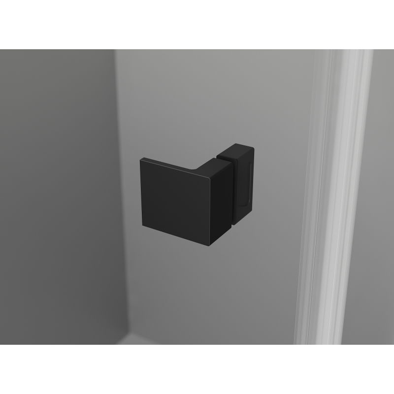 Mexen Lunar dešinės pusės dušo durys 135 cm, permatomos, juodos - 834-135-000-70-00-P