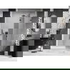 Mexen Lunar dešinės pusės dušo durys 135 cm, skaidrios, juodos - 834-135-000-70-00-P