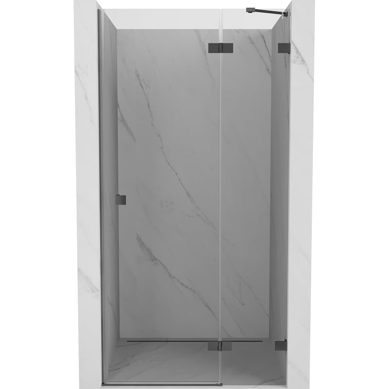 Mexen Lunar atveriamos dušo durys dešinės 85 cm, skaidrios, ginkluotas metalas - 834-085-000-95-00-P