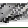 Mexen Lunar dušo durys, atveriamos į dešinę, 130 cm, permatomos, tamsus metalas - 834-130-000-95-00-P