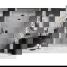 Mexen Lunar dešinės pusės dušo durys, skaidrios, 140 cm, gun metalas - 834-140-000-95-00-P