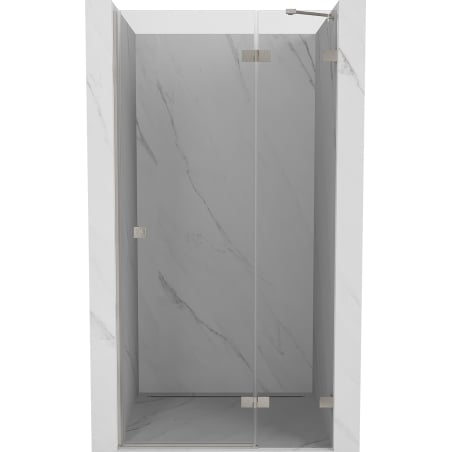 Mexen Lunar dešimties durų dušo durys 120 cm, skaidrus, šlifuotas nikelis - 834-120-000-97-00-P