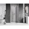 Mexen Lunar dešimties durų dušo durys 120 cm, skaidrus, šlifuotas nikelis - 834-120-000-97-00-P