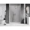 Mexen Lunar dešinės pusės atidaromos dušo durys 130 cm, skaidrios, šlifuotas nikelis - 834-130-000-97-00-P