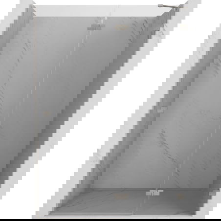 Mexen Lunar dešinės pusės dušo durys 140 cm, skaidrios, šlifuotas nikelis - 834-140-000-97-00-P