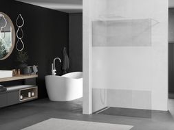 Mexen Kioto Dušo sienelė Walk-in 80 x 200 cm, skaidri/šerkšnas 8 mm, balta - 800-080-101-20-35