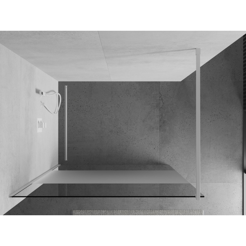 Mexen Kioto dušo siena Walk-in 90 x 200 cm, permatomalius/matinis 8 mm, balta - 800-090-101-20-35