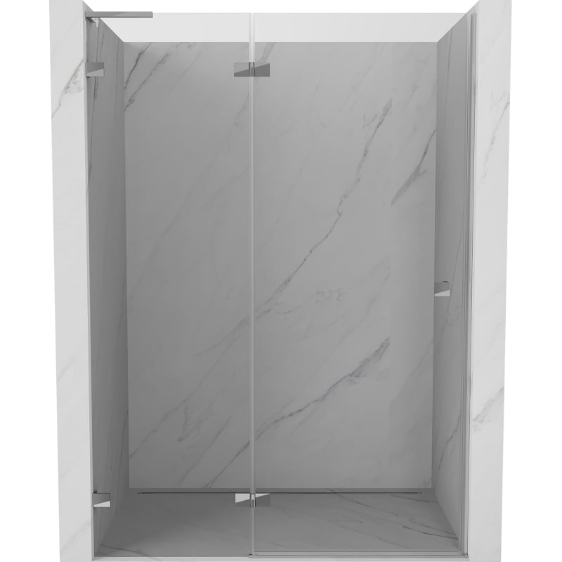 Mexen Lunar L dušo durys, atsiveriančios į kairę 130 cm, permatomos, chromuotos - 834L-130-000-01-00-L