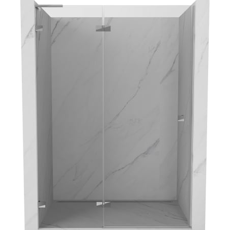 Mexen Lunar L kairiosios pusės dušo durys 135 cm, permatomos, chromuotos - 834L-135-000-01-00-L