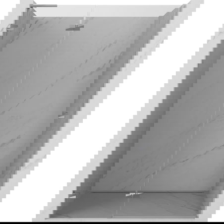Mexen Lunar L kairios pusės dušo durys 140 cm, permatomos, chromas - 834L-140-000-01-00-L