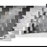 Mexen Lunar L dušo durys kairės pusės 85 cm, skaidrios, baltos - 834L-085-000-20-00-L
