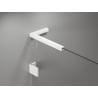 Mexen Lunar L dušo durys varstomos kairiosios 95 cm, skaidrios, baltos - 834L-095-000-20-00-L