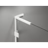 Mexen Lunar L dušo durys, atveriamos kairiosios 105 cm, permatomos, baltos - 834L-105-000-20-00-L