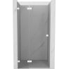 Mexen Lunar L atidaromos dušo durys kairė 110 cm, skaidrios, baltos - 834L-110-000-20-00-L
