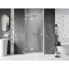 Mexen Lunar L atidaromos dušo durys kairė 110 cm, skaidrios, baltos - 834L-110-000-20-00-L