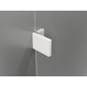 Mexen Lunar L atidaromos dušo durys kairė 110 cm, skaidrios, baltos - 834L-110-000-20-00-L