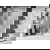 Mexen Lunar L kairiosios pusės dušo durys 140 cm, skaidrios, baltos - 834L-140-000-20-00-L
