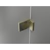 Mexen Lunar L kairiosios pusės atveriamos dušo durys 70 cm, skaidrus, šlifuotas auksinis - 834L-070-000-55-00-L