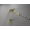 Mexen Lunar L kairiosios dušo durys 130 cm, permatomos, aukso šepetėlis - 834L-130-000-55-00-L