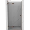 Mexen Lunar L kairinės atveriamosios dušo durys 70 cm, skaidrios, rožinis auksas - 834L-070-000-60-00-L