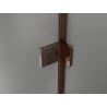 Mexen Lunar L kairios pusės atveriamos kairiosios dušo durys 95 cm, permatomos, rožinis auksas - 834L-095-000-60-00-L