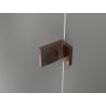 Mexen Lunar L kairios pusės atveriamos kairiosios dušo durys 95 cm, permatomos, rožinis auksas - 834L-095-000-60-00-L