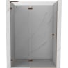 Mexen Lunar L kairiosios pusės dušo durys, 130 cm, permatomos, rausvas auksas - 834L-130-000-60-00-L